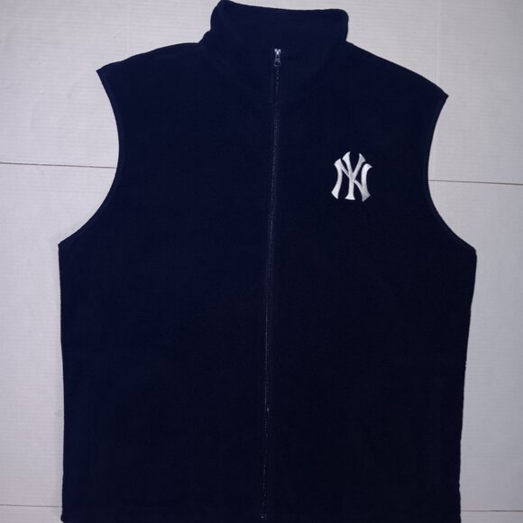NY YANKEES INSPIRED BABY RUTH SLEEVELESS FLEECE VEST - Picture 4 of 8